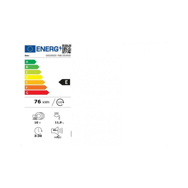 Indaplovė BEKO DIS35025 5
