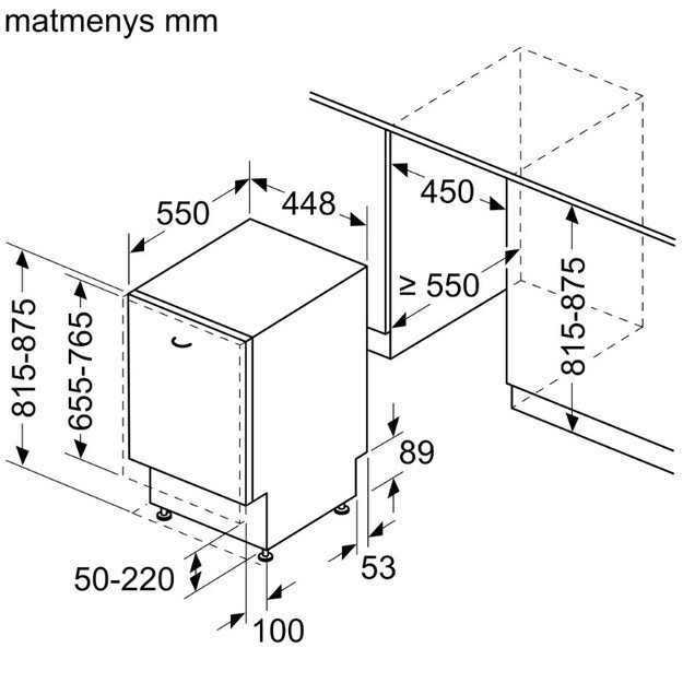 Įmontuojama indaplovė Bosch SPH4EMX24E 3