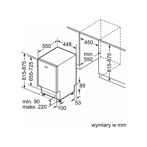 Įmontuojama indaplovė BOSCH SPV4EMX10E 8