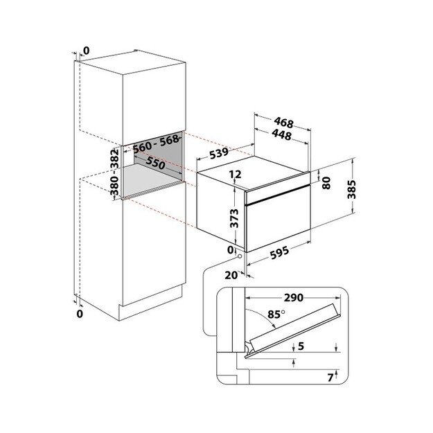 Įmontuojama mikrobangų krosnelė Whirlpool WMD44MB 3