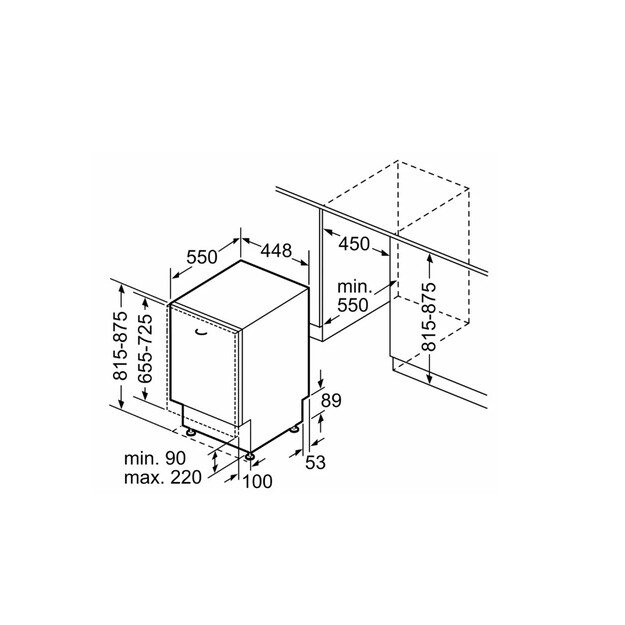 Įmontuojama indaplovė Siemens SR61HX22KE 5