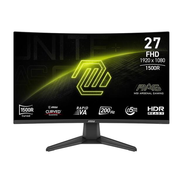 LCD Monitor|MSI|MAG 276CF E20|27 |Gaming/Curved|Panel VA|1920x1080|16:9|200 Hz|0.5 ms|MAG276CFE20
