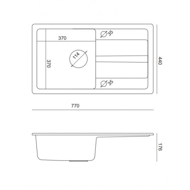 Plautuvė su maišytuvu Quadron GO MAX VERY BLACK, TQ7744GMBLM 3