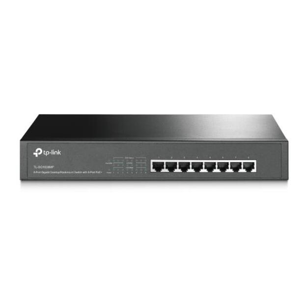 Switch|TP-LINK|Desktop/pedestal|Rack|PoE+ ports 8|TL-SG1008MP