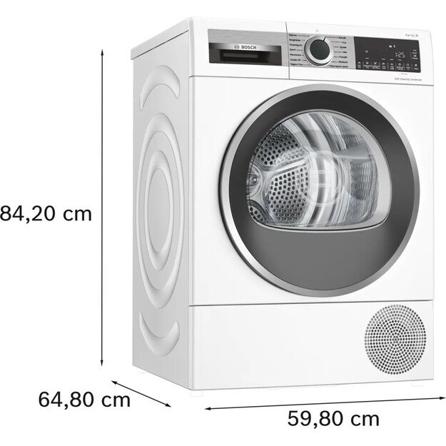 Džiovyklė su šilumos siurbliu BOSCH WQG245DBSN, 9 kg 4