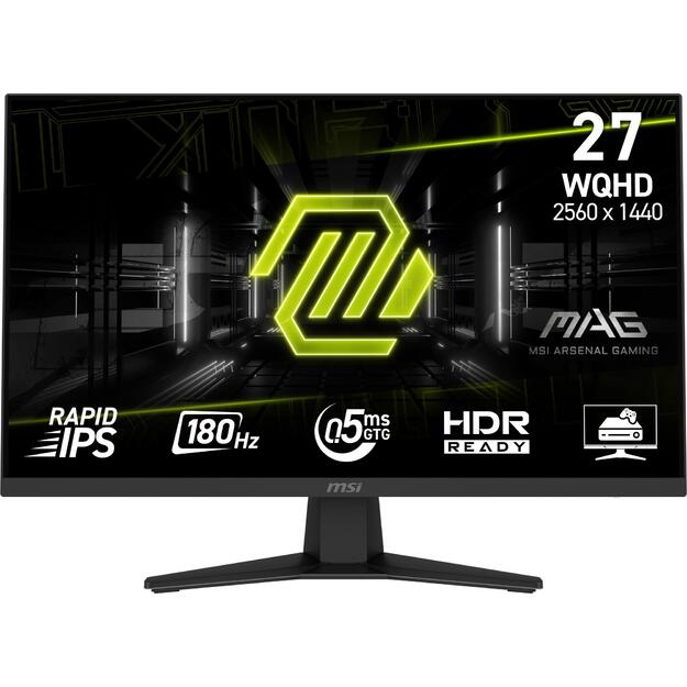 LCD Monitor|MSI|MAG 274QF|27 |Gaming|Matte|Panel IPS|2560x1440|16:9|180Hz|0.5 ms|Colour Black|MAG274QF