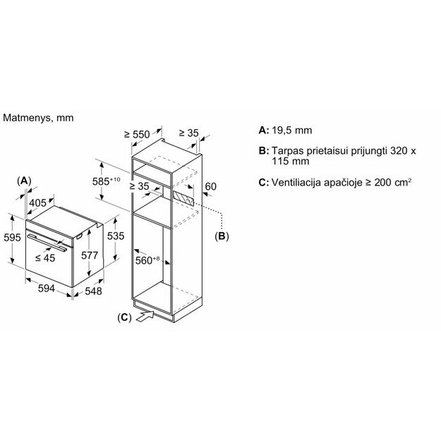 Įmontuojama orkaitė su mikrobangų funkcija Bosch HMG976KB1 7