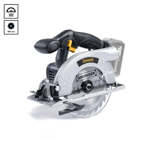 Akumuliatorinis diskinis pjūklas Grunder CS-L1118, 18 V 1