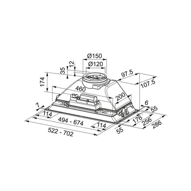 Įmontuojamas gartraukis FRANKE FBI 525 GR, 305.0599.532 1