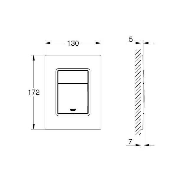 WC nuleidimo mygtukas Grohe Skate Cosmopolitan S, 37535000 2