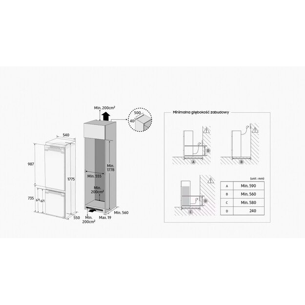 Įmontuojamas &scaron;aldytuvas Samsung BRB80F26ACF0EO 6