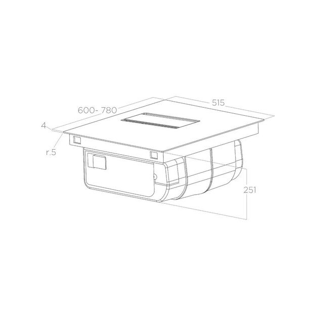 Įmontuojama indukcinė kaitlentė su integruotu gartraukiu Elica NIKOLATESLA ALPHA B BL/A/78 PRF019327 7
