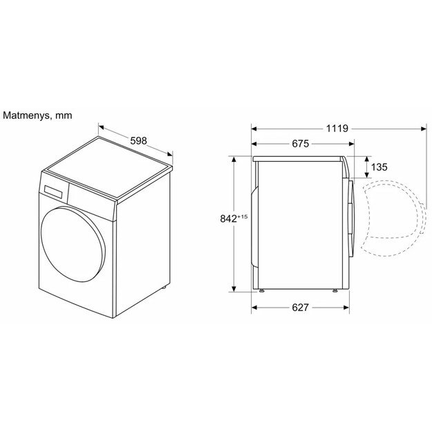 Džiovyklė su &scaron;ilumos siurbliu BOSCH Serija 8, WRB247D0SN, 9 kg 6