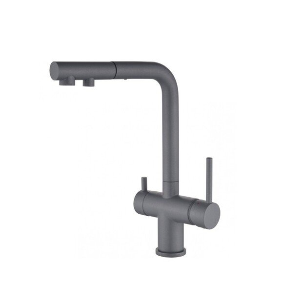 Plautuvės mai&scaron;ytuvas su i&scaron;traukiama žarna ir jungtimi filtruotam vandeniui Helika Akvaduo Plus 2683,